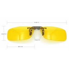 IDEAL Night Vision Polarized Clip-on Flip-up Driving Sunglasses (Yellow)